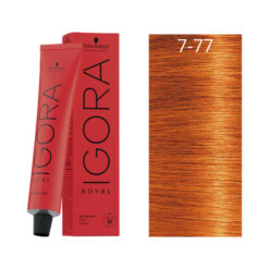 CREMA DE COLORACIÓN SCHWARZKOPF IGORA ROYAL 7-77 COBRIZO 60GR
