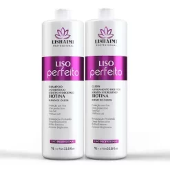 KIT DE ALISADO PROGRESIVO LISHAIMI LISO PERFEITO 1 LITROS