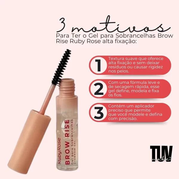 Ruby Rose Brow Rise Gel para cejas de larga duración - Alta Cosméticos ...