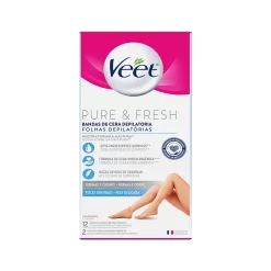 Bandas de cera fría para piel sensible - Piernas y Cuerpo